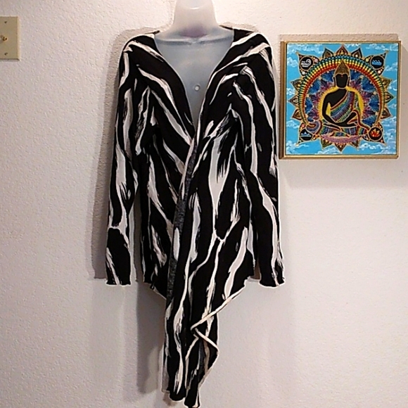 SALE! CHI by Carlos Falchi Zebra Print Soft 100% Cotton Topper - Picture 1 of 9